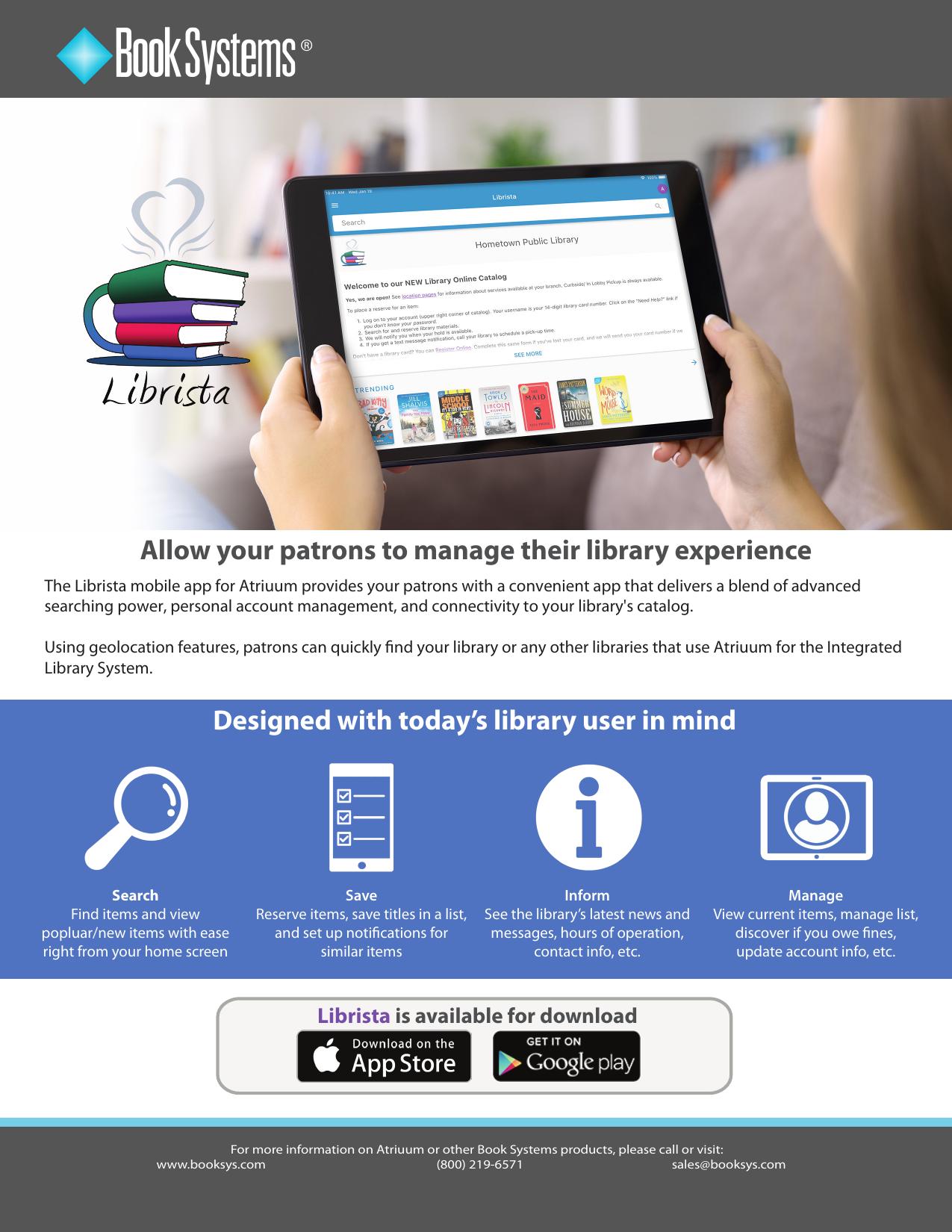 Librista App brochure