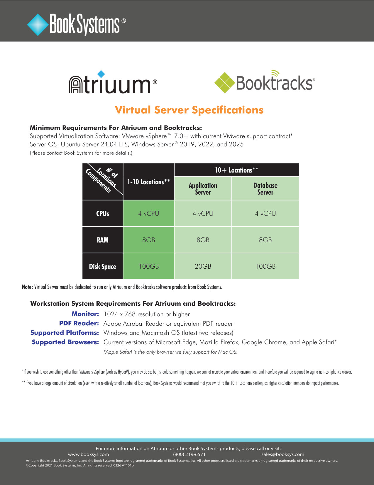 Virtual Server Requirements