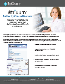 Authority Control Module for Atriuum